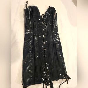 Pleather corset dress size S